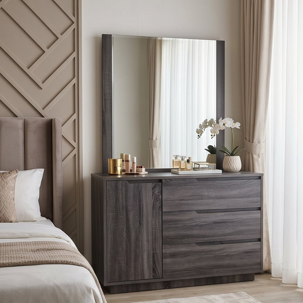Vienna dressing table inc mirror in grey