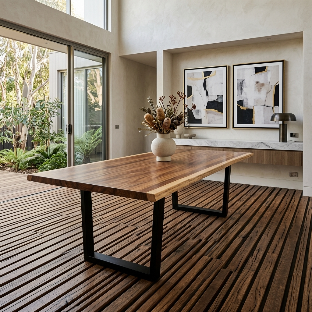 Highland 210cm Long Table In Blackwood