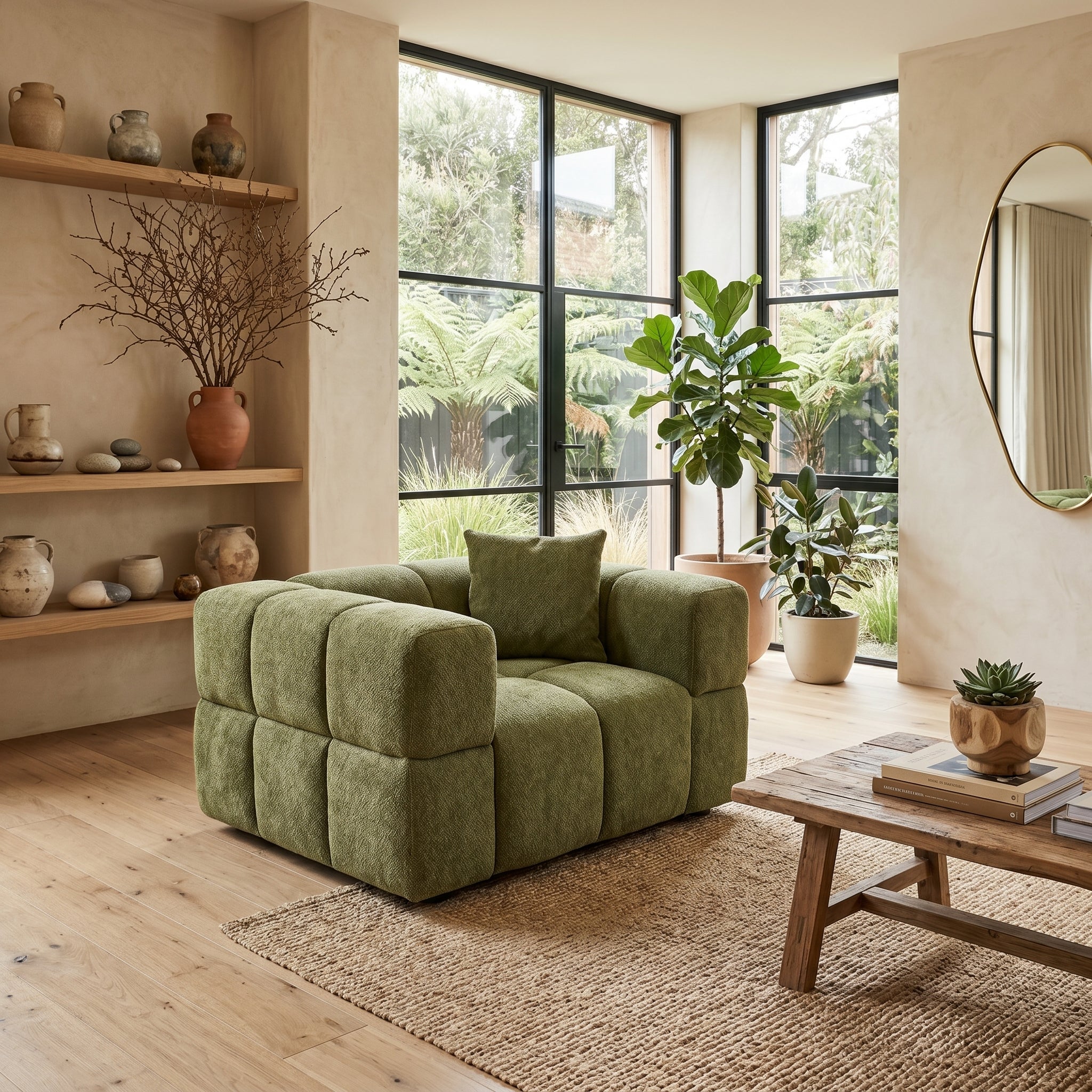 Bradshaw Arm Chair In Pesto