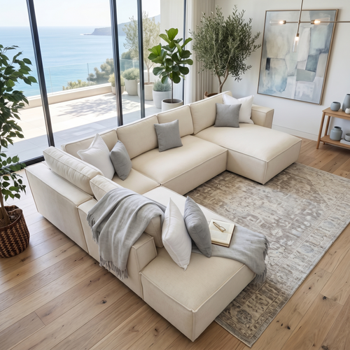 Ezra Corner Chaise In Natural