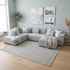 Ezra Corner Chaise In Grey