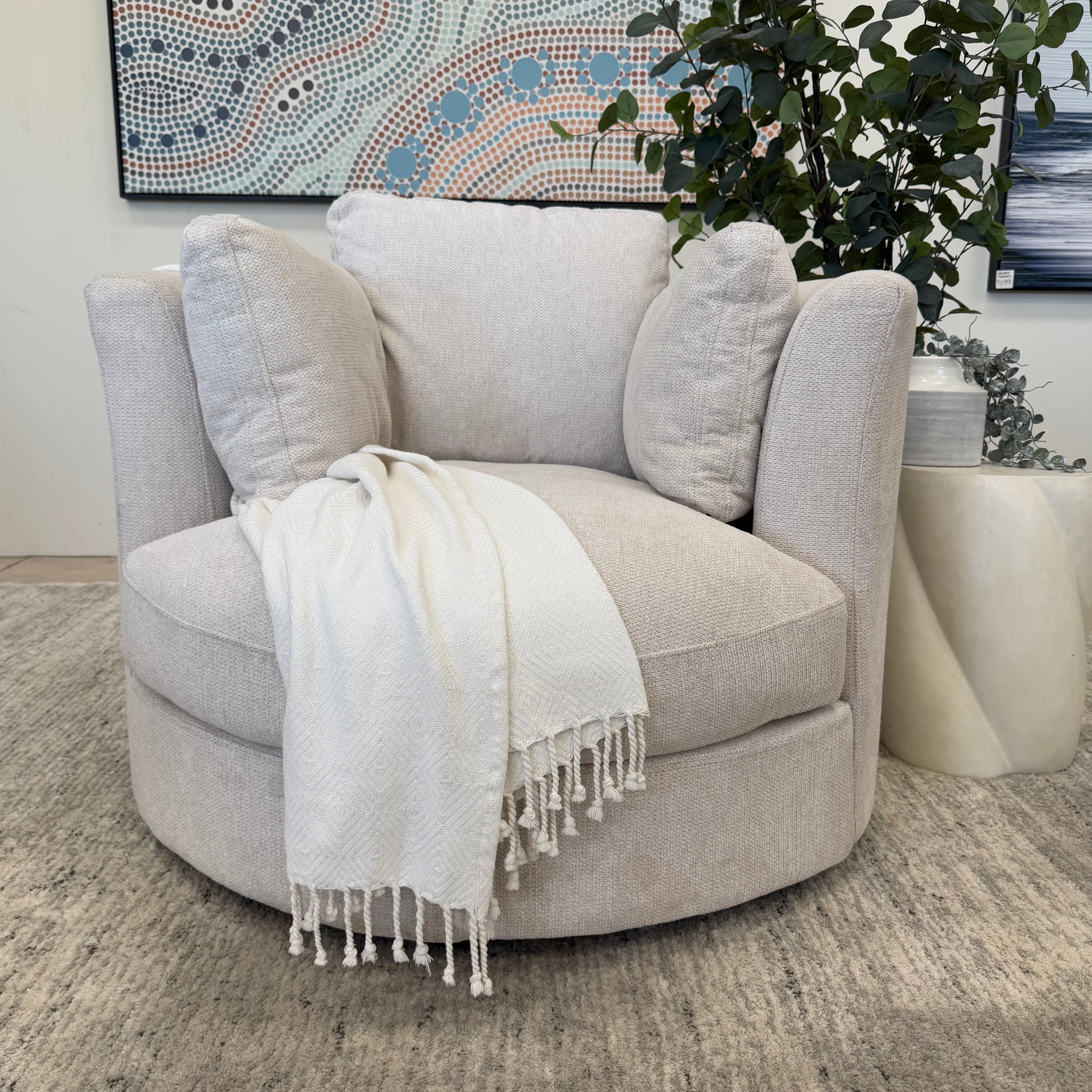 Cloud Soft Cuddle Chair In Natural