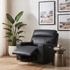 Rockville 2+1+1 Dual Motion Recliner Package in Black Leather