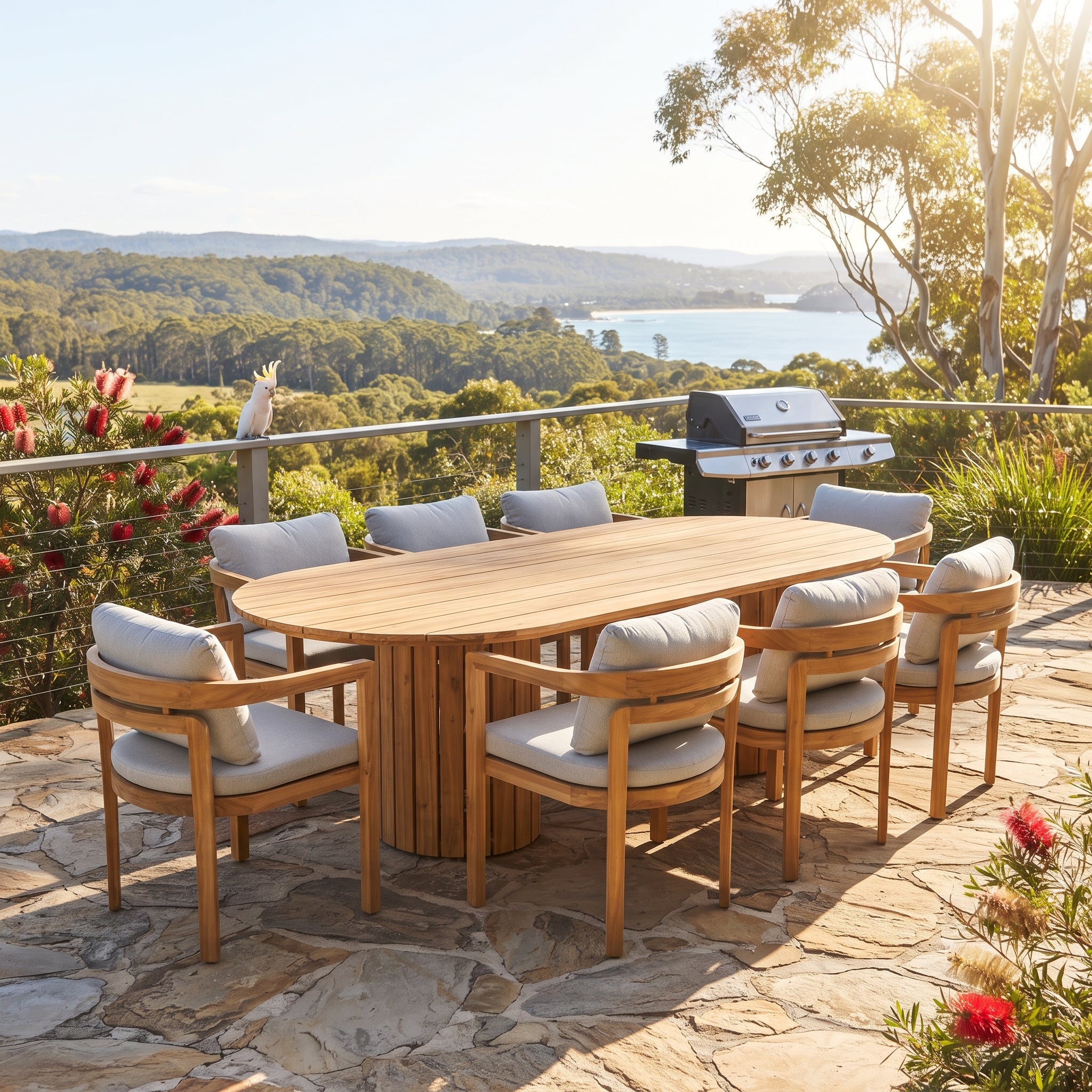 Volare 9 Piece Outdoor Dining Package