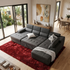 Bronte Left Hand Chaise WIth Bed in Charcoal