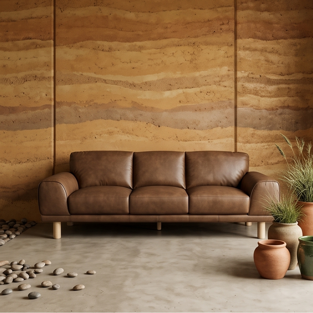 Dutton 3 Seater In Chocolate Leather