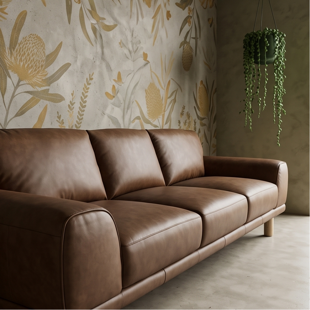 Dutton 3 Seater In Chocolate Leather