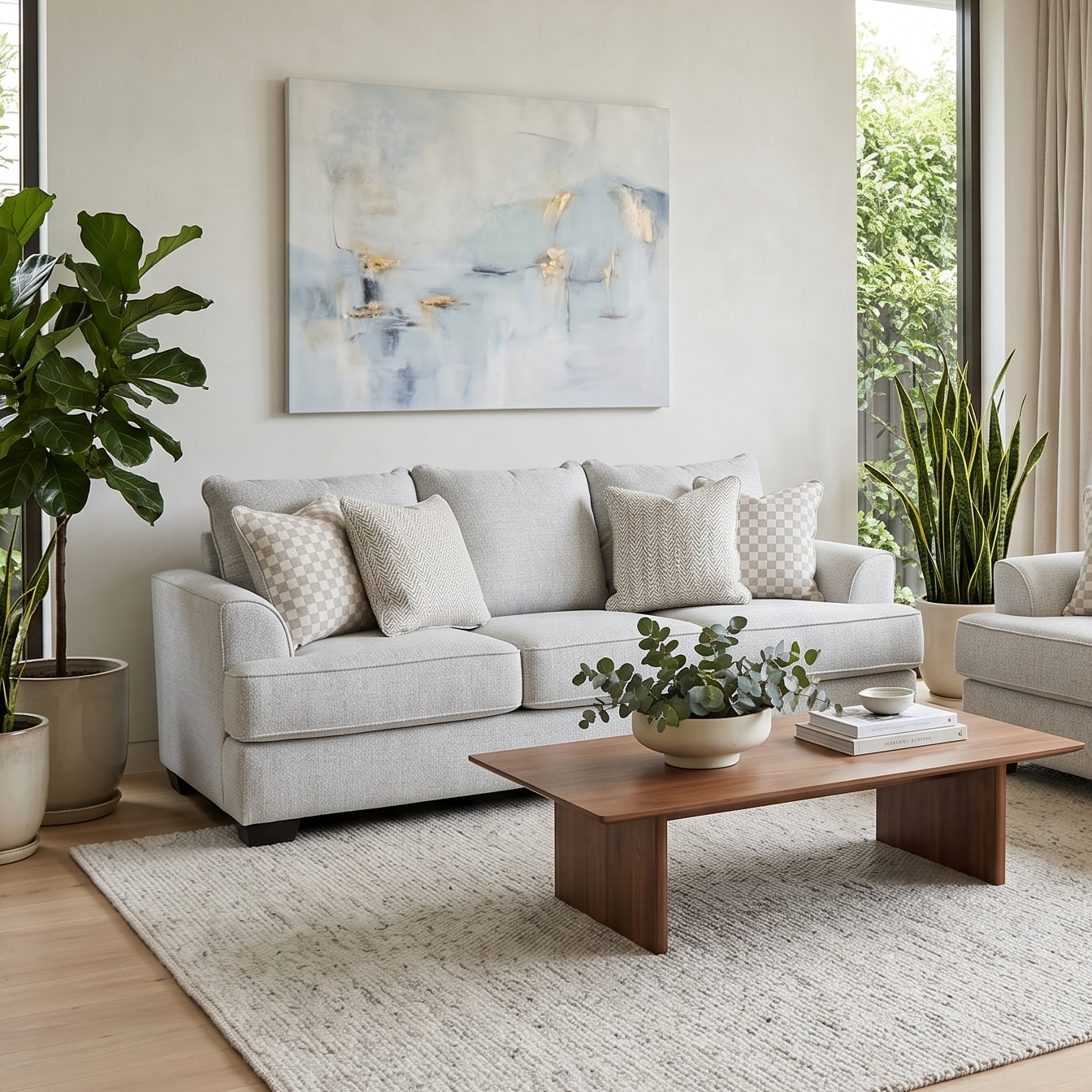 Pearce 3 Seater Sofa In Soft Grey