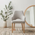 Clinton Dining Chair In Natural With Oak Leg