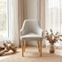 Clinton Dining Chair In Natural With Oak Leg