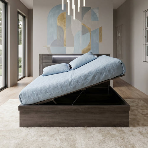 Vienna king size bed in grey