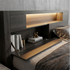 Vienna  queen size bed in grey
