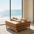 Bliss Ottoman In Tan Leather