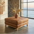 Bliss Ottoman In Tan Leather