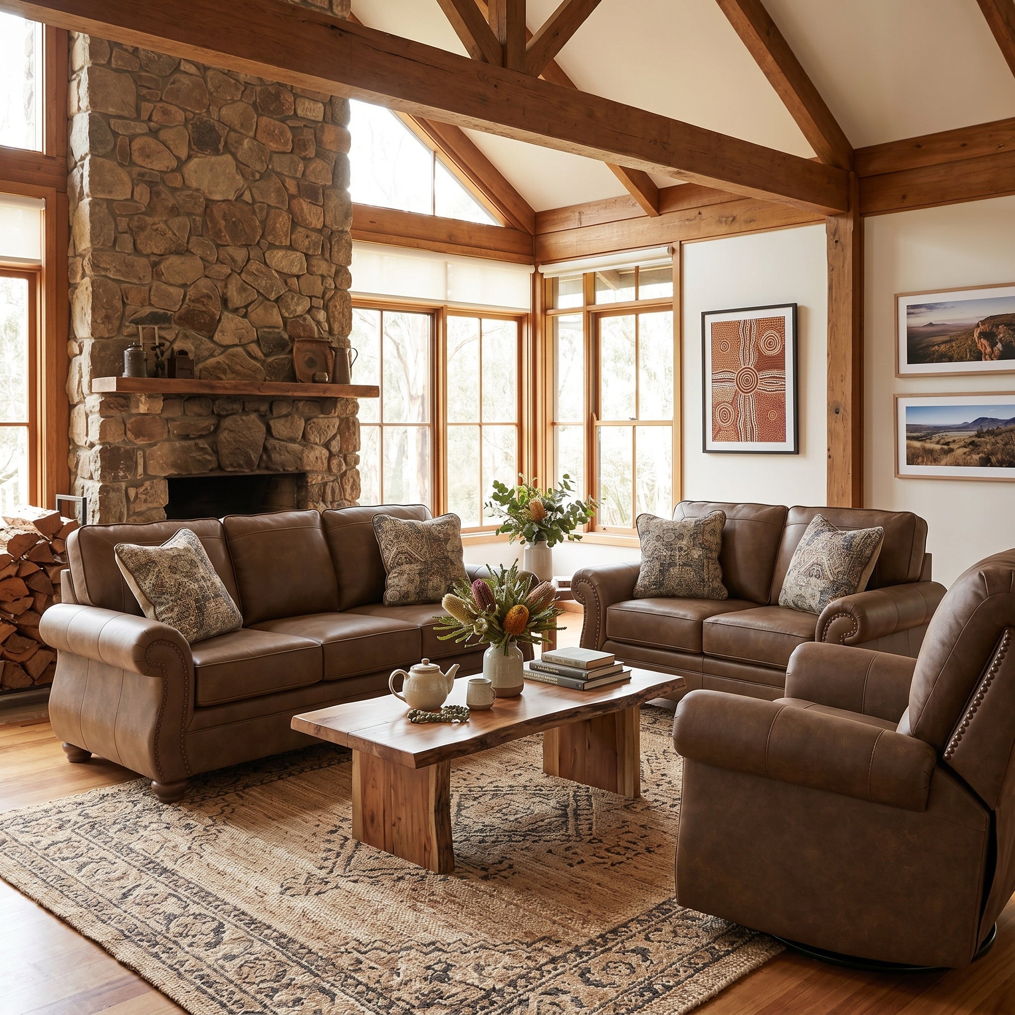 Sonoma 3+2+1 Sofa Package in Earth