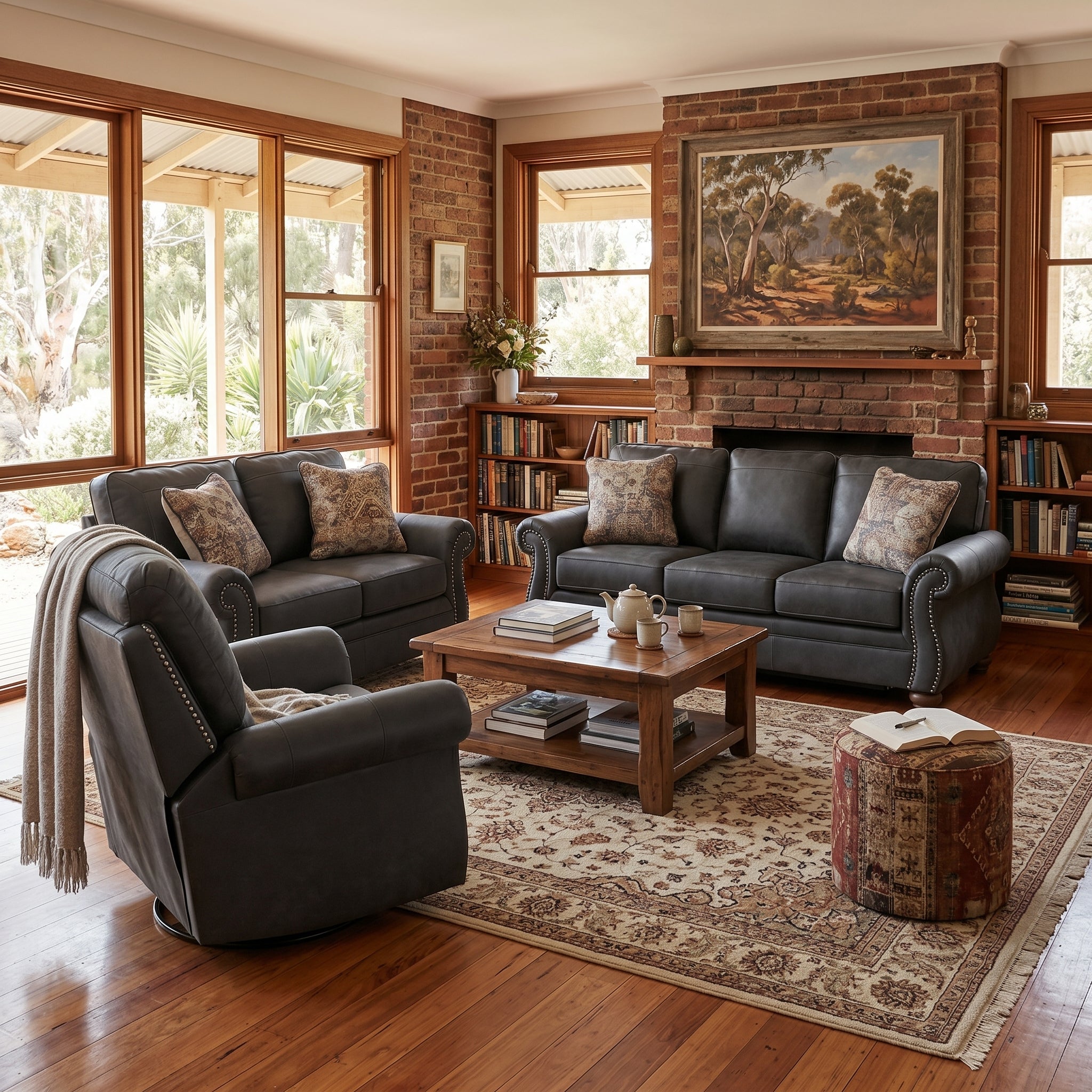 Sonoma 3+2+1 Sofa Package in Granite