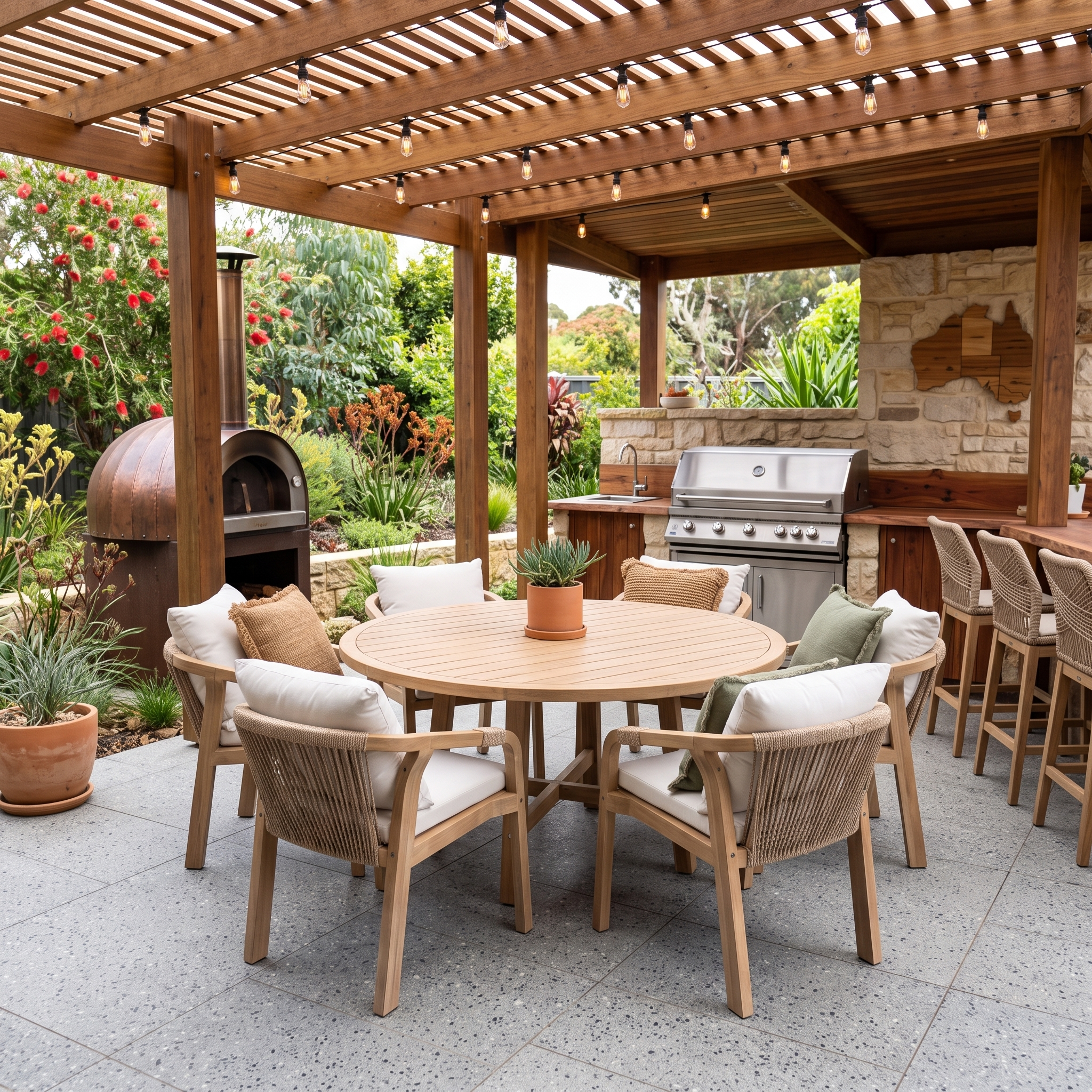 Replay 7 Piece Round Outdoor Dining Package