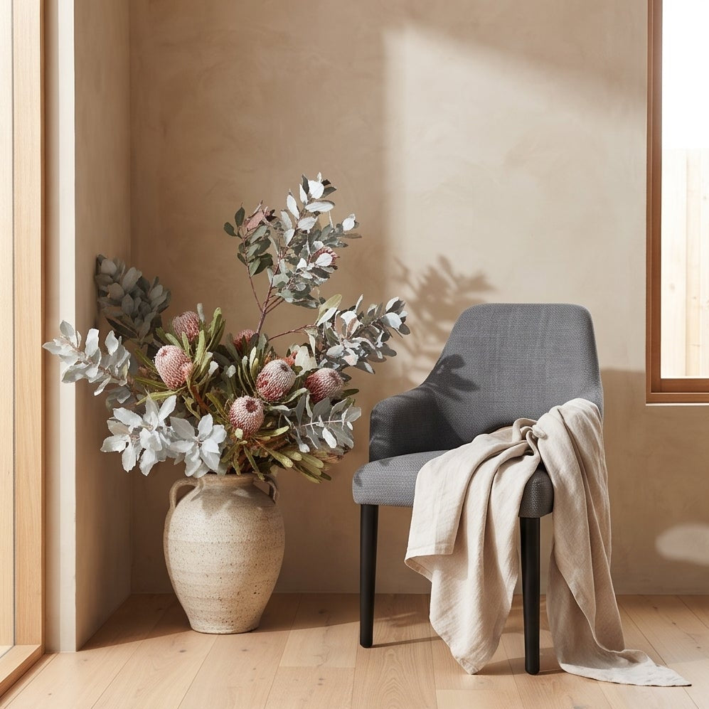 Clinton Dining Chair In Dark Grey With Black Leg