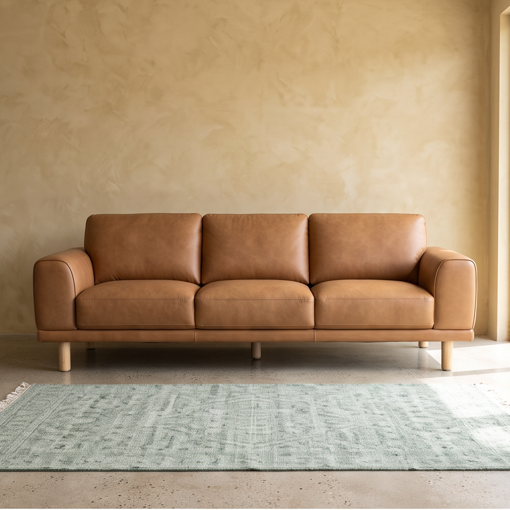 Dutton 3 Seater Sofa In Camel Colour