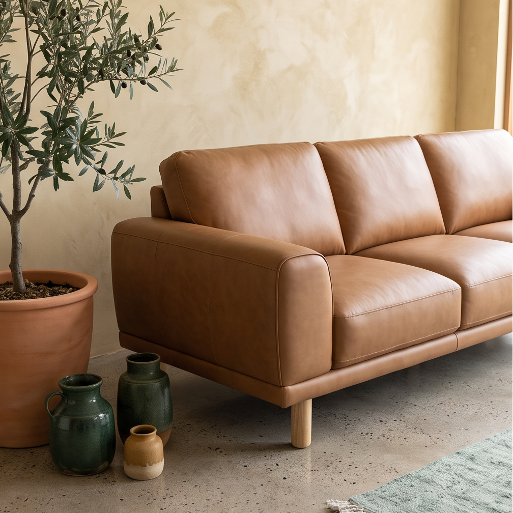 Dutton 3 Seater Sofa In Camel Colour