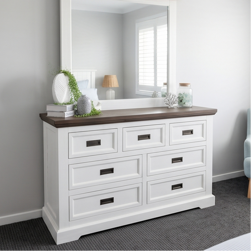 Hamptons Dressing Table With Mirror