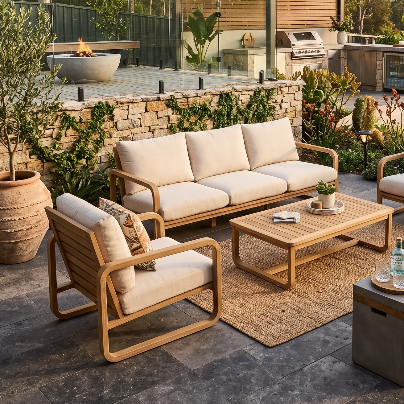 Lando 4 Piece Outdoor Lounge Package