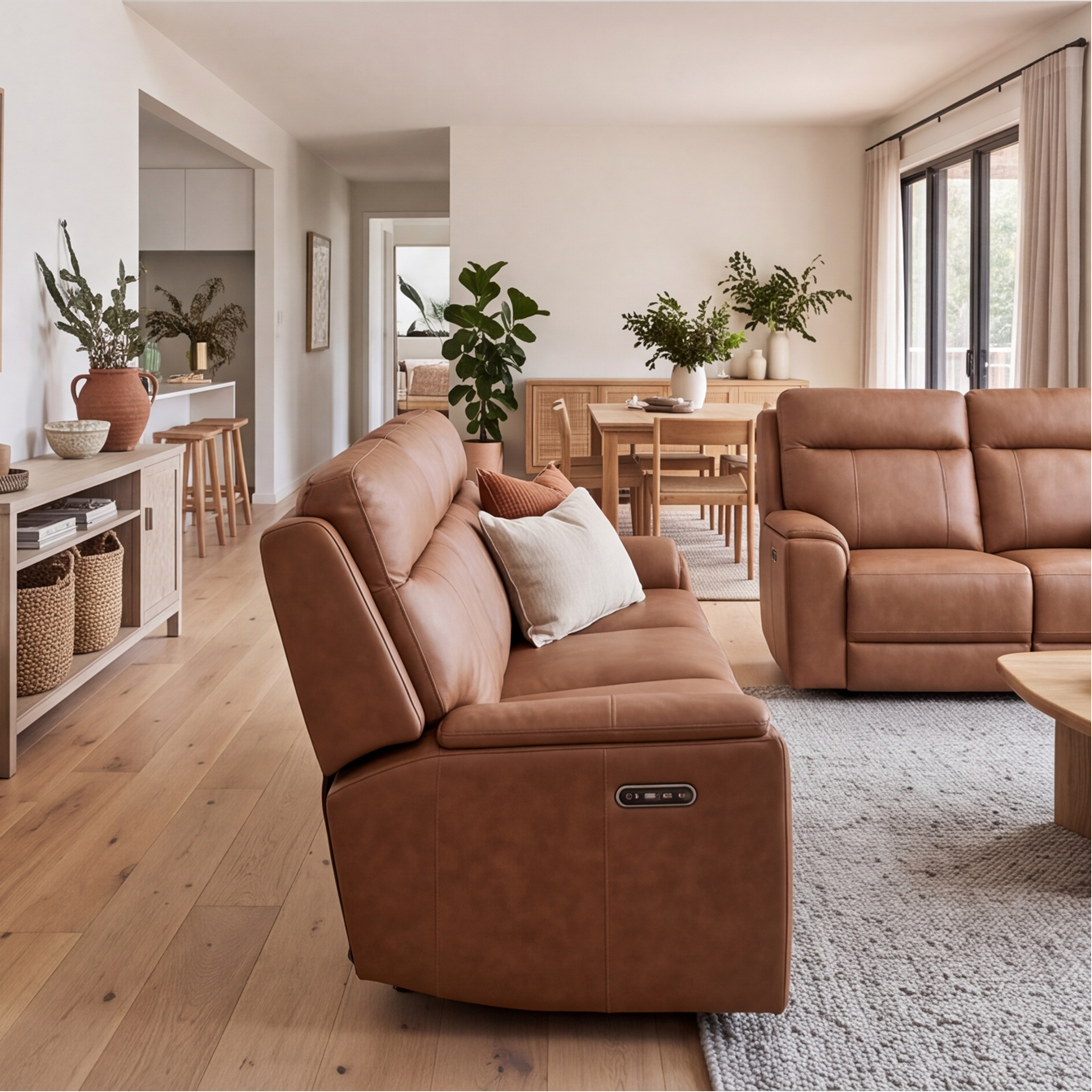 Nebraska 3+2 Triple Electric Motor Recliner Package