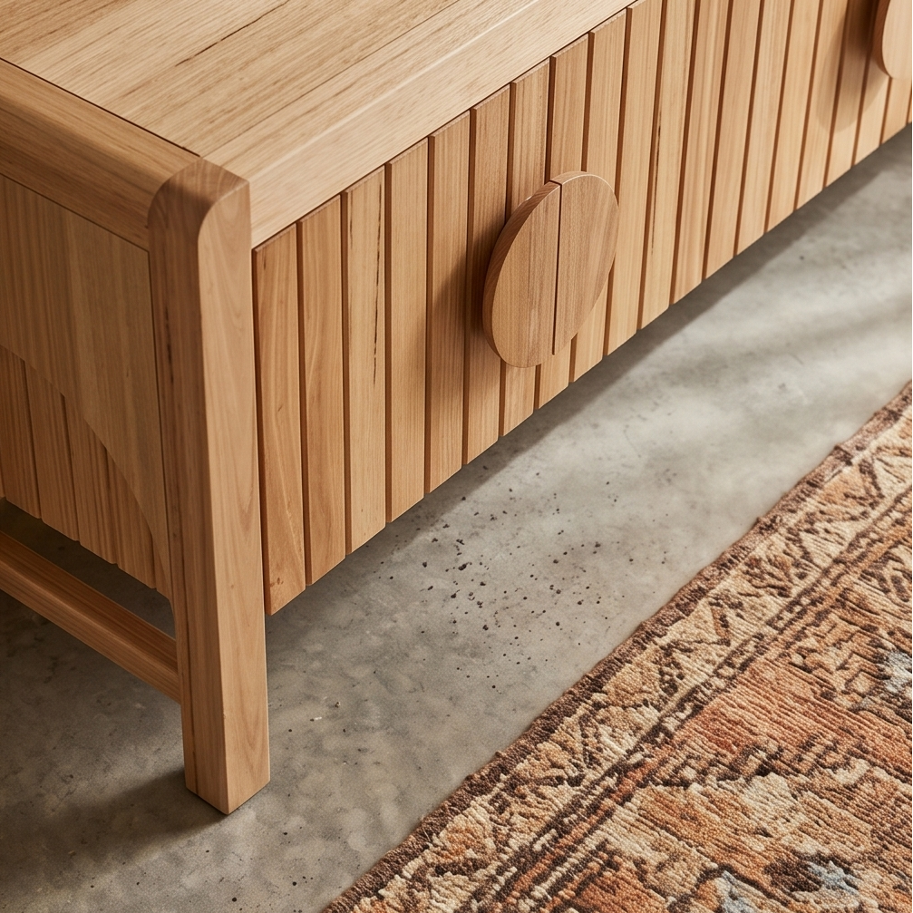 Morocco 185cm TV Unit  In Natural Australian Messmate