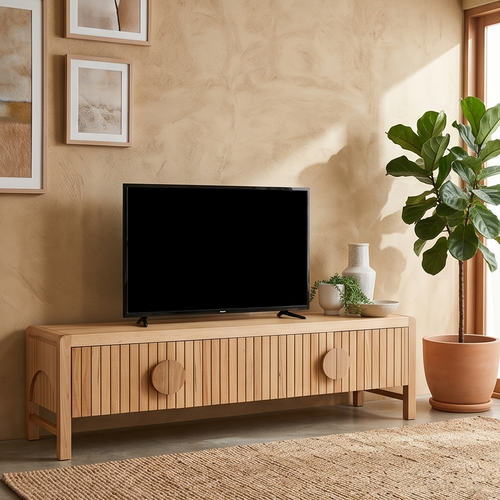 Morocco 185cm TV Unit  In Natural Australian Messmate