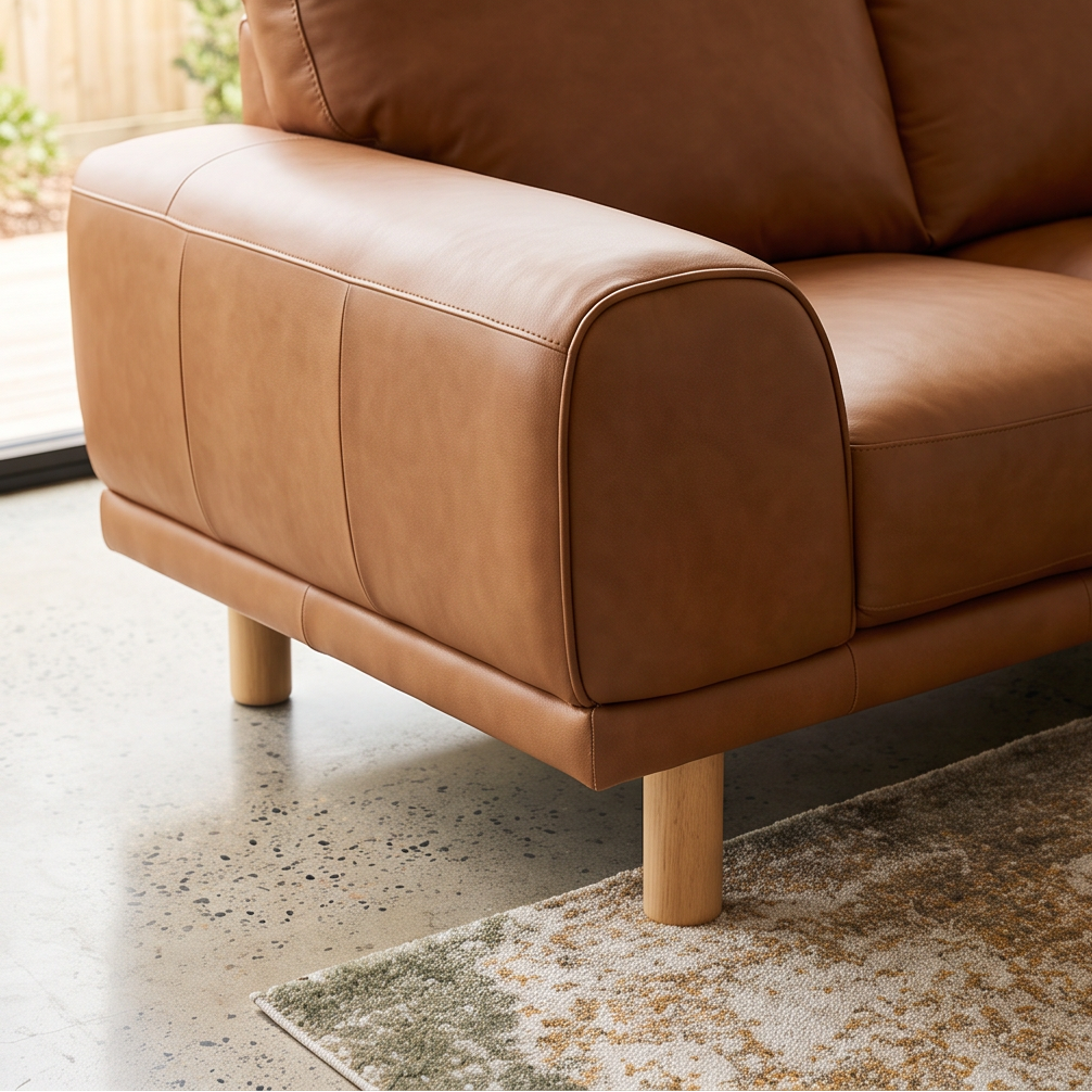 Dutton 3+2 Camel Colour Leather