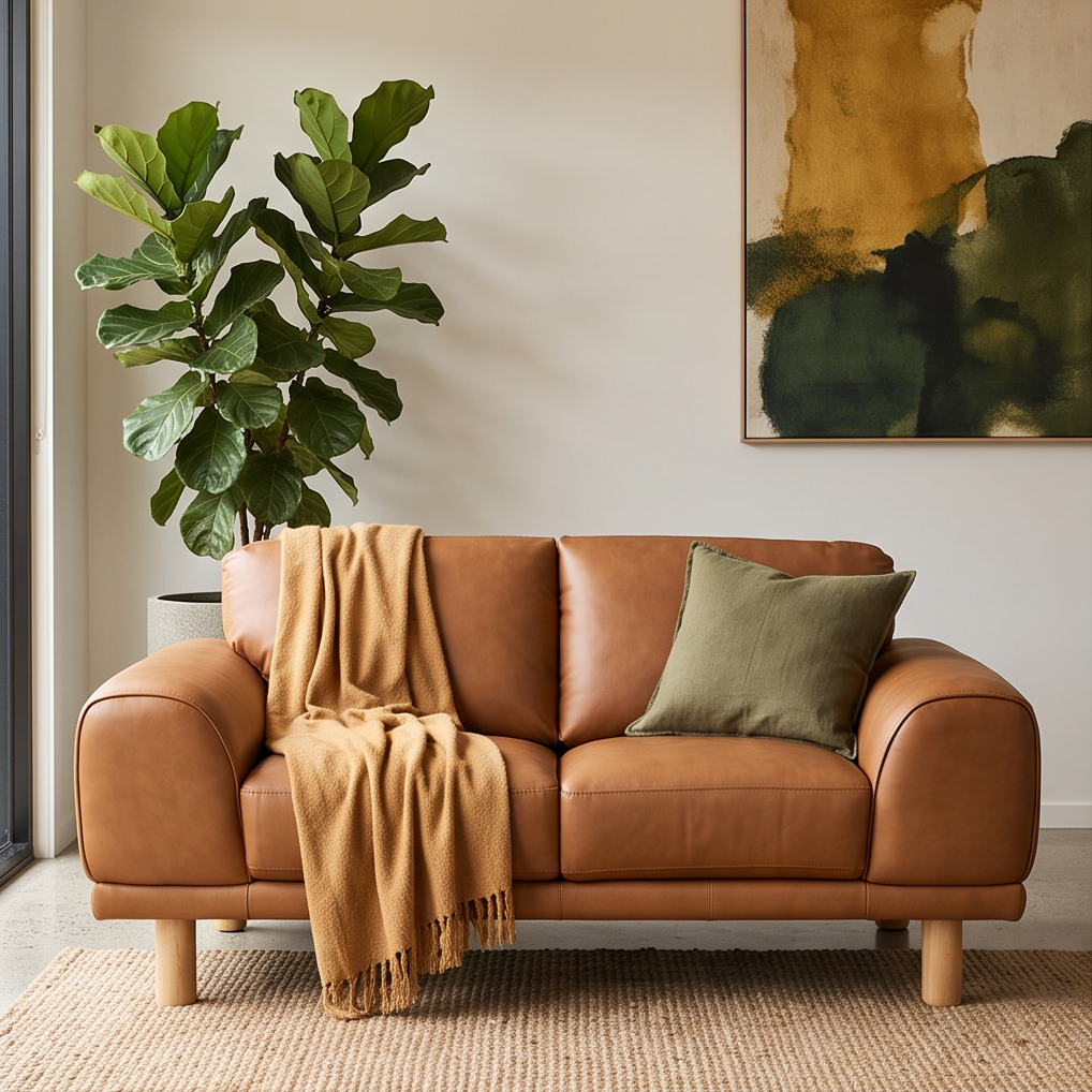 Dutton 2 Seater Sofa In Camel Colour
