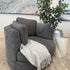 Cloud Soft Cuddle Chair In Grey Upholstery