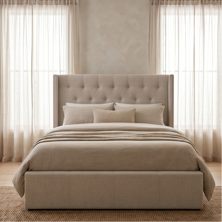 Memphis Double Bed In Natural
