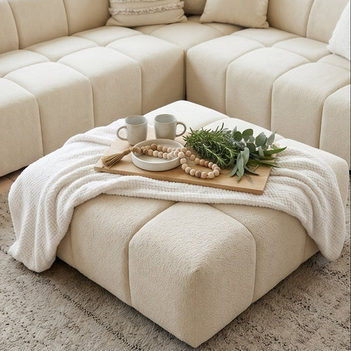 Bradshaw Ottoman In Vanilla