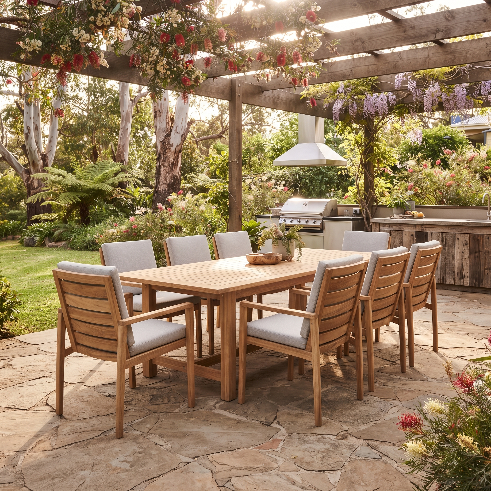 Sawyer 9 Piece Outdoor Dining Package