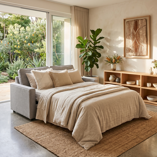 Davey Compact Sofa bed In Light Grey