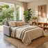 Davey Compact Sofa bed In Light Grey