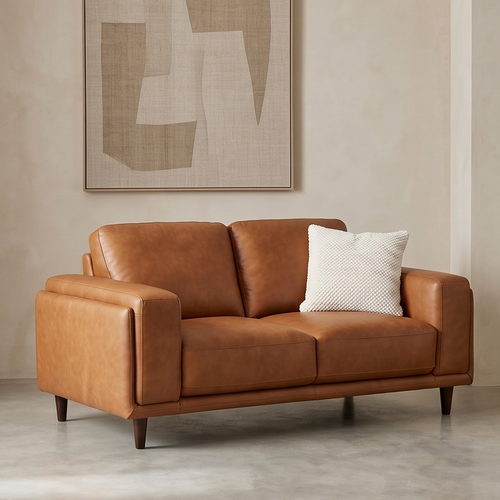 Daintree 2 seater sofa in tan leather