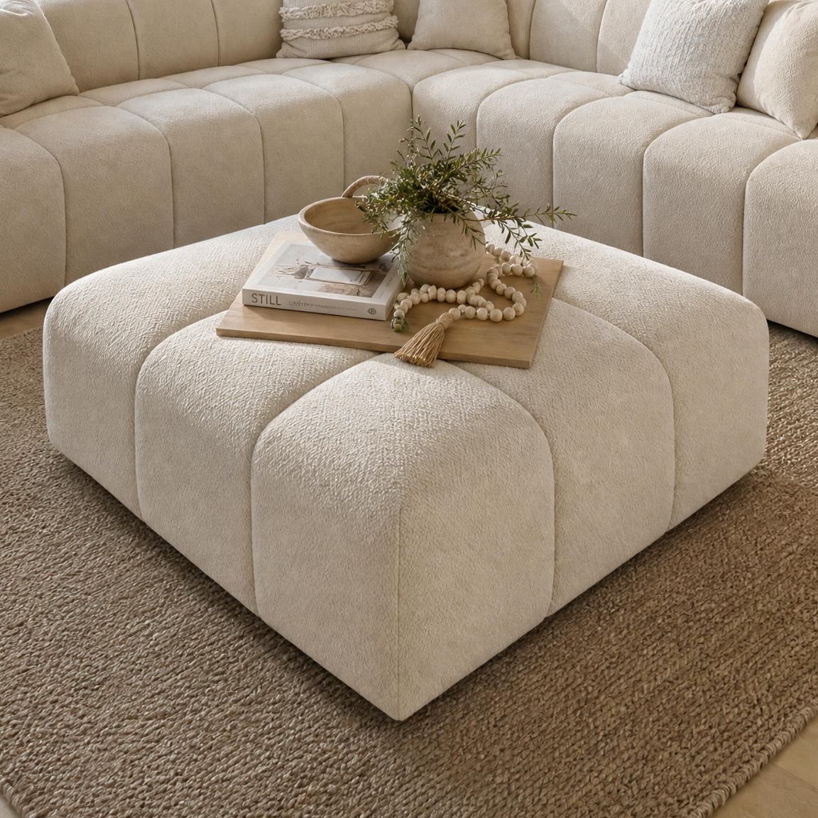Bradshaw Ottoman In Vanilla