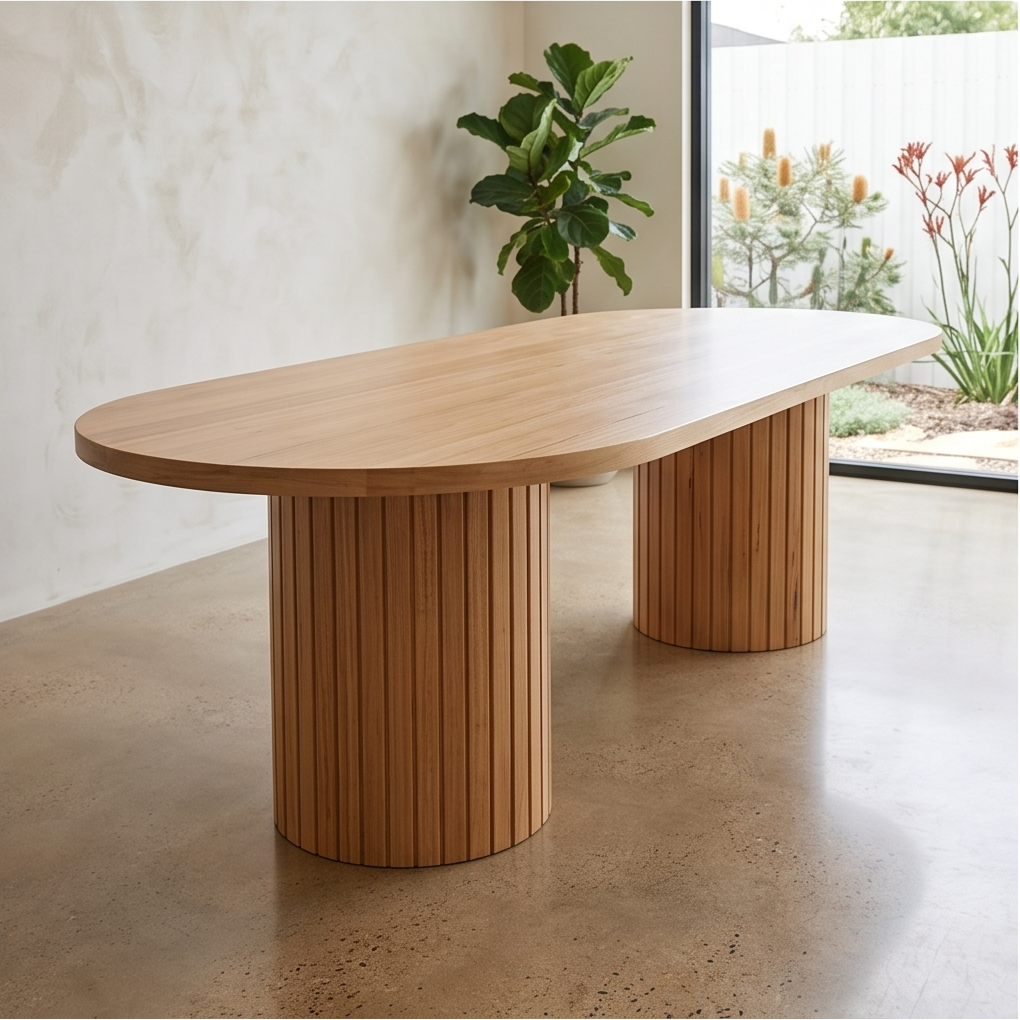 Morocco 270cm Long Table In Natural Australian Messmate