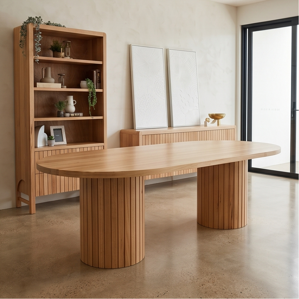 Morocco 270cm Long Table In Natural Australian Messmate