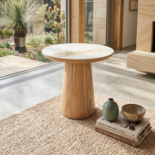 Olympus Lamp Table With Ceramic Top