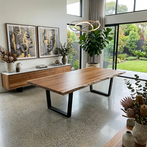 Highland 240cm Table In Blackwood Timber