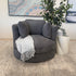 Cloud Soft Cuddle Chair In Grey Upholstery