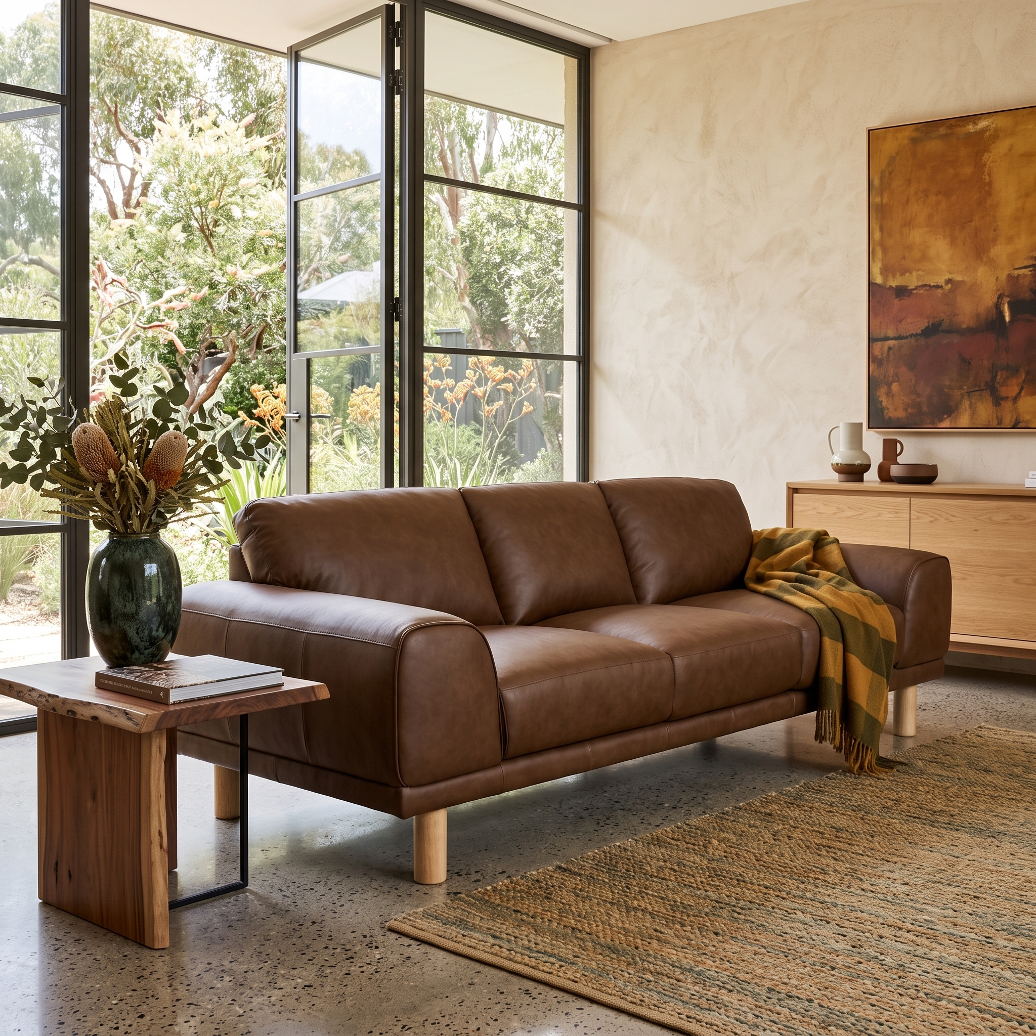 Dutton 3 Seater In Chocolate Leather