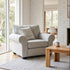 Remmy Oversized Arm Chair In Natural Grey