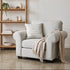 Remmy Oversized Arm Chair In Natural Grey