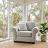 Remmy Oversized Arm Chair In Natural Grey
