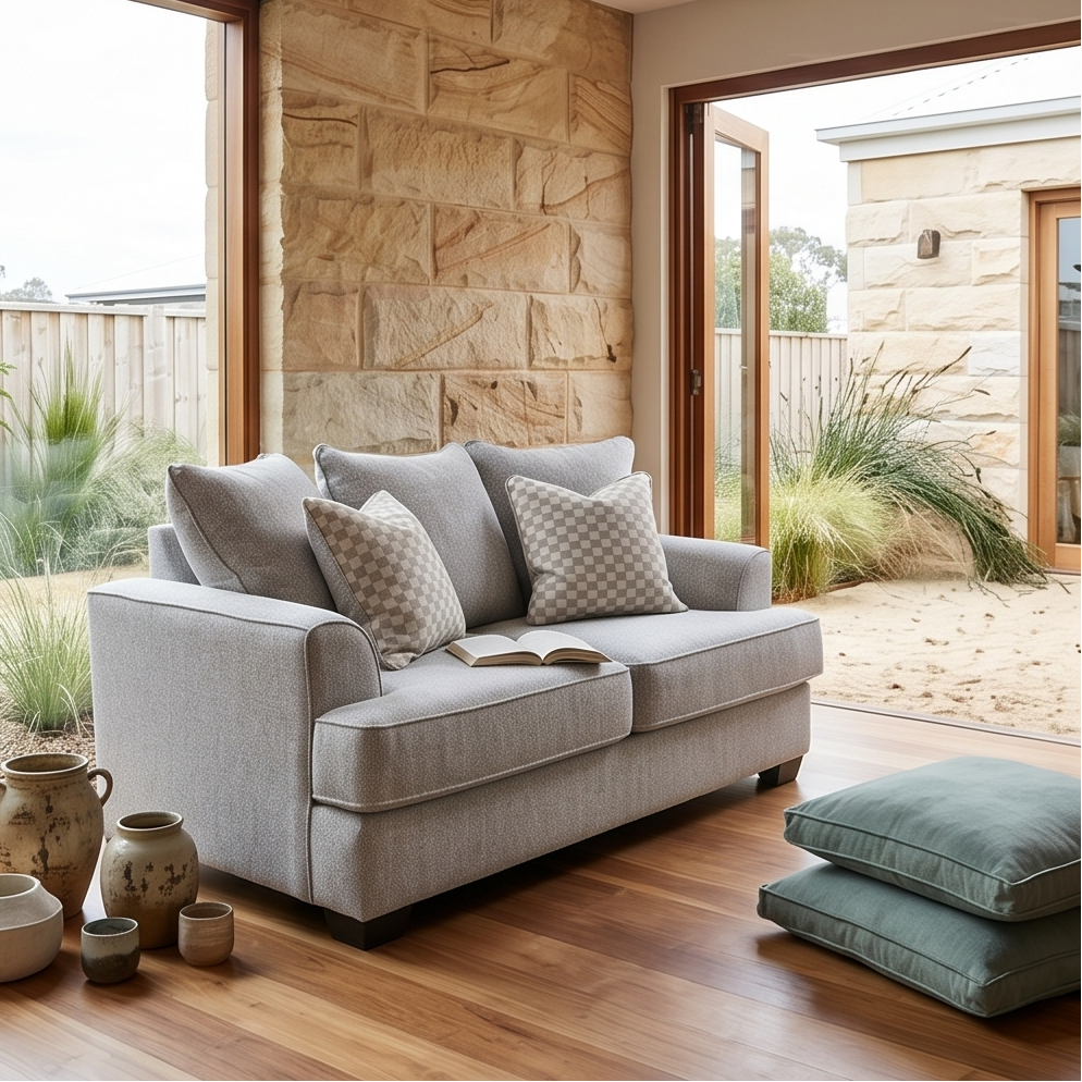 Pearce 2 Seater Sofa In Soft Grey