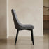 Milano Dining Chair In Dark Grey With Black Leg